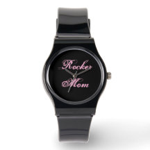 Rocker Mamma Armbandsur (Svart & Rosa)