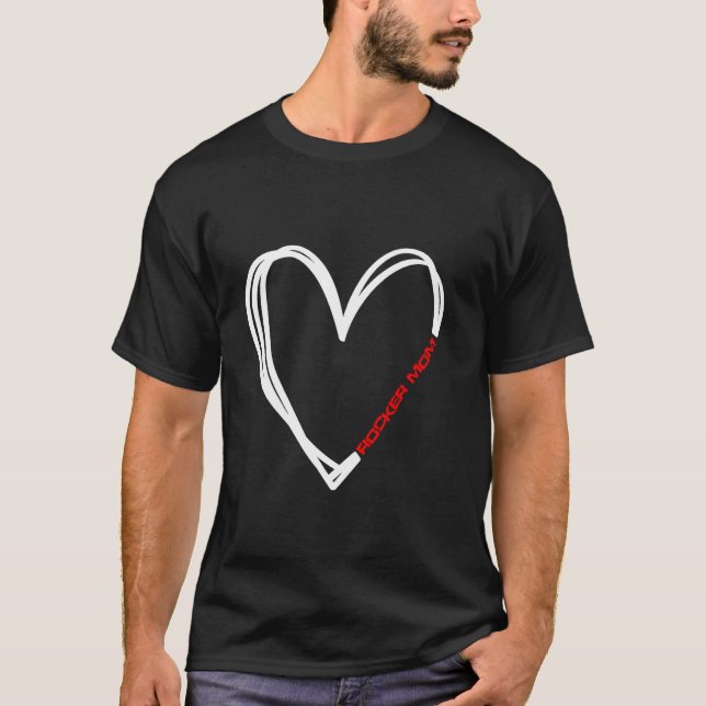 Rocker Mamma Hjärta T Shirt (Framsida)
