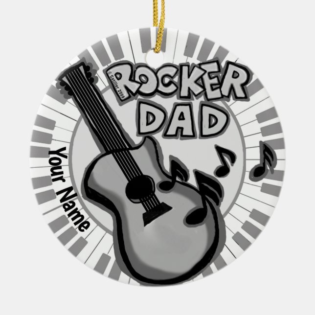 Rocker Pappa Ornament (Framsidan)