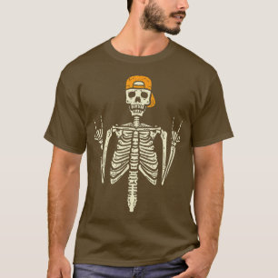 Rocker Skater Skeleton Cap Coola Halloween Punk Ma T Shirt