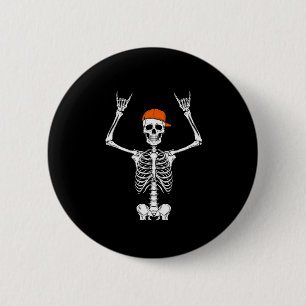 Rocker Skeleton Cap Skater Coola Halloween Punk Ro Knapp