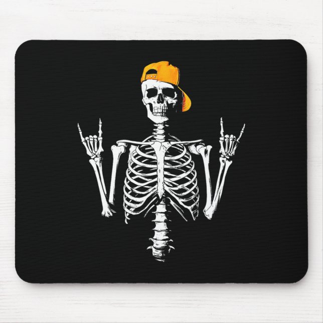 Rocker Skeleton Cap Skater Coola Halloween Punk Ro Musmatta (Framsidan)