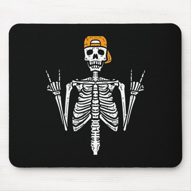 Rocker Skeleton Cap Skater Coola Halloween Punk Ro Musmatta (Framsidan)
