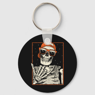 Rocker Skeleton Hand Sten på Costume Roligt Hallow Nyckelring