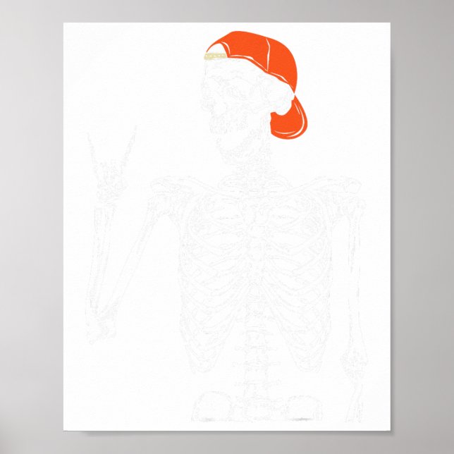 Rocker Skeleton Hand Sten på Costume Roligt Hallow Poster (Framsidan)