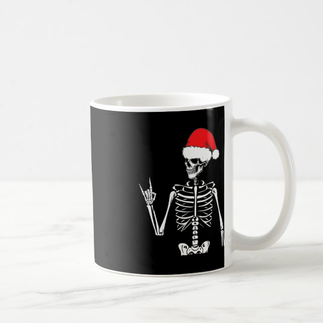 Rocker Skeleton Hand Sten på Costume Roligt jul Kaffemugg (Höger)