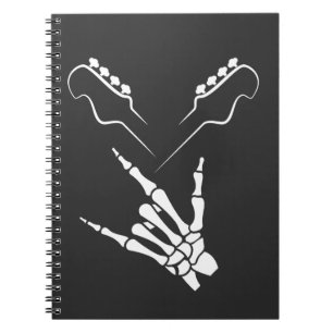 Rocker Skeleton Hand Sten på Sten Anteckningsbok