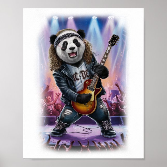 Rocker som spelar elgitarr på en poster (Framsidan)