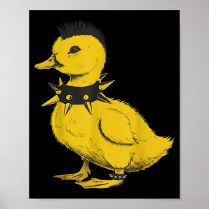 Rockerduck punk metal rock and roll musik småbarn poster
