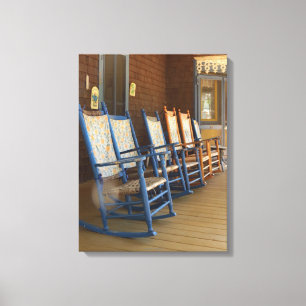 Rockers in a Row - Martha's Vineyard Canvastryck