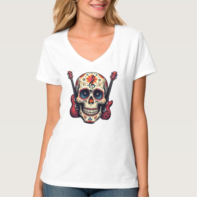 Rockerskalle T Shirt (Framsida)