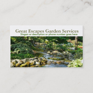 Rockery Vatten Landscaper Business Visitkort
