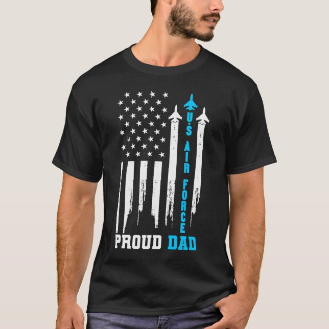 Rocket America Flagga Fars dag T Shirt (Framsida)