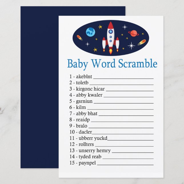 Rocket Baby ord-skammussla (Fram/baksida)