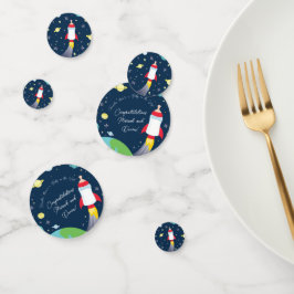 Rocket Baby Shower Flaska Spacesship Rymden