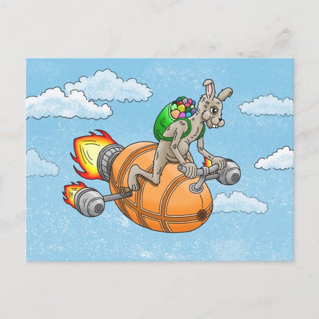 Rocket Bunny's Egg Hunt Helg Vykort (Framsida)