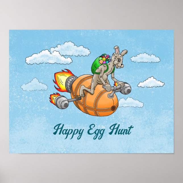 Rocket Bunny's Happy Äggjakt Poster (Framsidan)