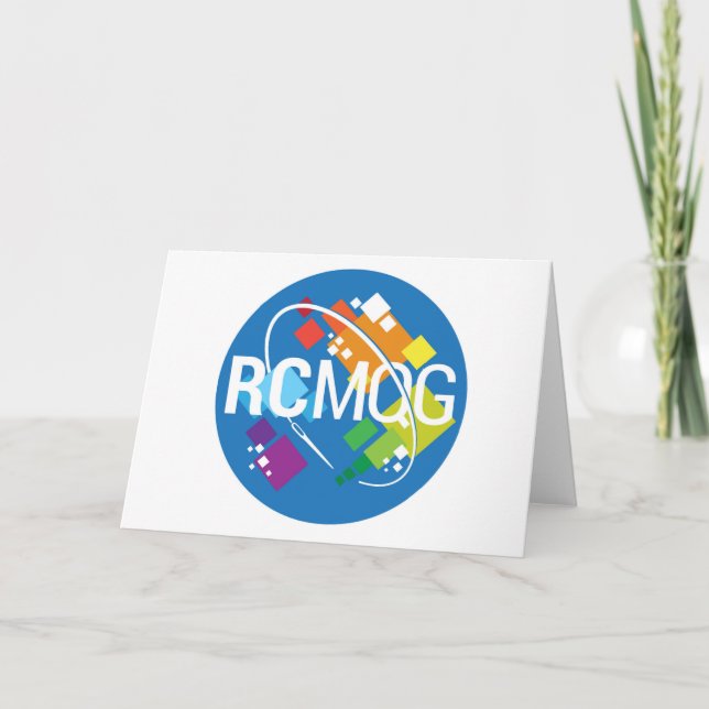 Rocket City Modern Quilt Guild Logotyp Notecard Kort (Framsida)