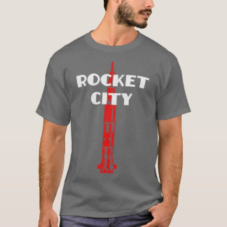 Rocket City Saturn V Huntsville AL Alabama Distres T Shirt