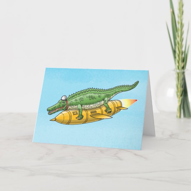 Rocket Crokodile Kort (Framsida)