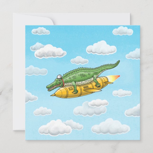 Rocket Crokodile Kort (Framsida)
