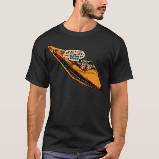 Rocket Earthliner Tecknad Bok Rymden T Shirt