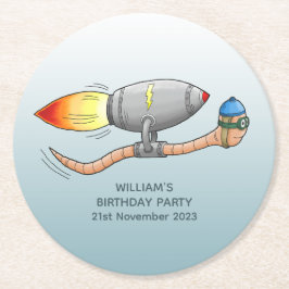 Rocket Earthworm Underlägg Papper Rund