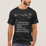 Rocket Equation Physics Rocket Science fysicist T Shirt<br><div class="desc">Rocket Equation Physics Rocket Science Physicist .science</div>