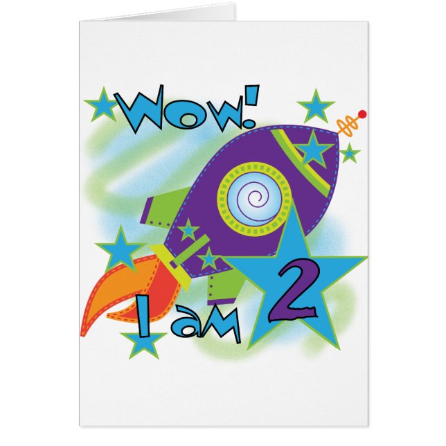 Rocket Frakt 2:a födelsedag T-shirts och gåvor Hälsningskort (Framsidan)