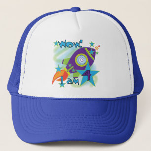 Rocket Frakt 4e födelsedagen T-shirts och presente Keps