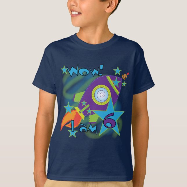 Rocket Frakt 6e Birthday Tshirts och Gifts (Framsida)
