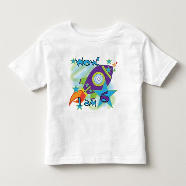Rocket Frakt 6e Birthday Tshirts och Gifts (Framsida)