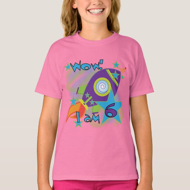 Rocket Frakt 6e Birthday Tshirts och Gifts (Framsida)