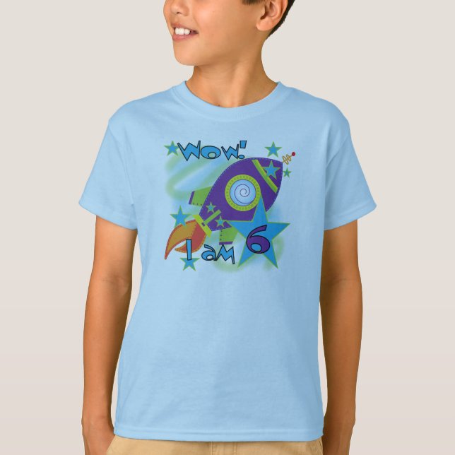 Rocket Frakt 6e Birthday Tshirts och Gifts (Framsida)