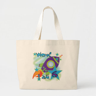 Rocket Frakt 6e Birthday Tshirts och Gifts Jumbo Tygkasse
