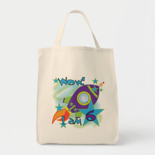 Rocket Frakt 6e Birthday Tshirts och Gifts Tygkasse