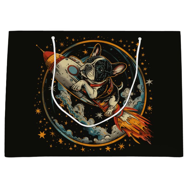 Rocket Frakt Fransk Bulldog Astronaut (Framsidan)