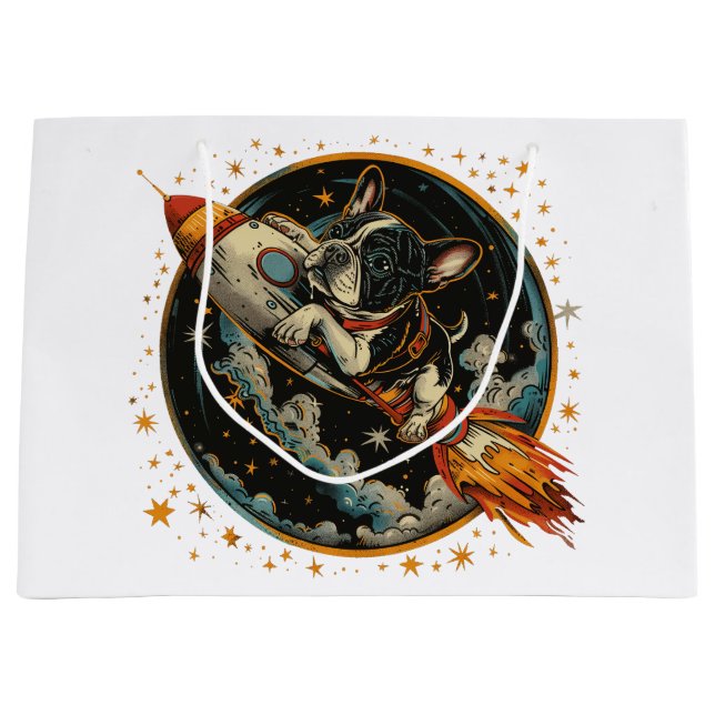 Rocket Frakt Fransk Bulldog Astronaut (Framsidan)
