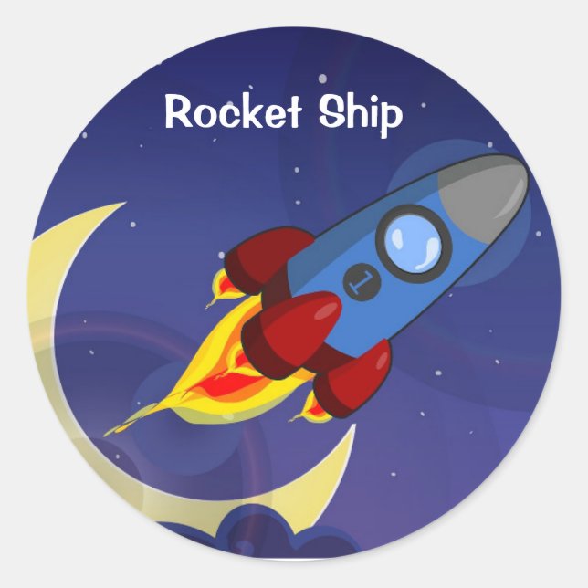 Rocket Frakt Runt Klistermärke (Framsida)