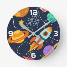 Rocket Frakt Rymden Planets Astronaut Nursery