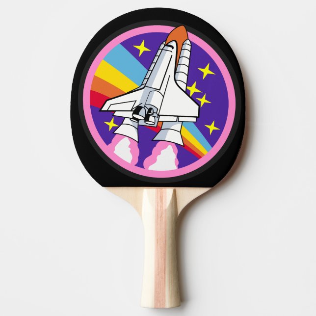 ROCKET FRAKT SPACE RETRO PING PONG PADDLE PINGISRACKET (Framsidan)