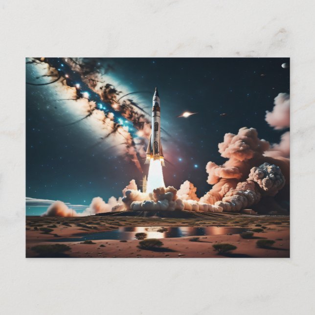 Rocket Frakt Takeoff Vykort (Framsida)