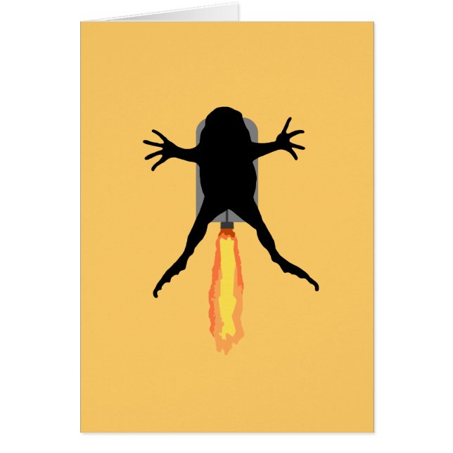 Rocket Frog Hälsningskort (Framsidan)