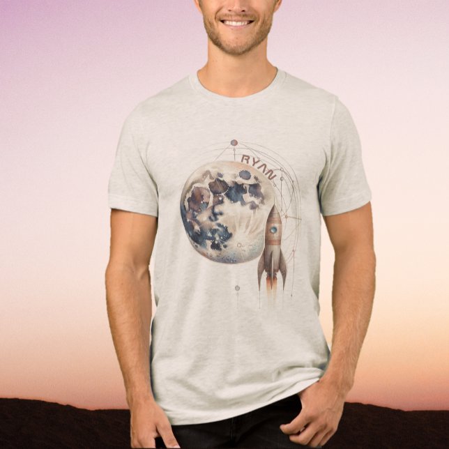 Rocket Graphic Namn T-Shirt Tri-Blend Shirt (Skapare uppladdad)