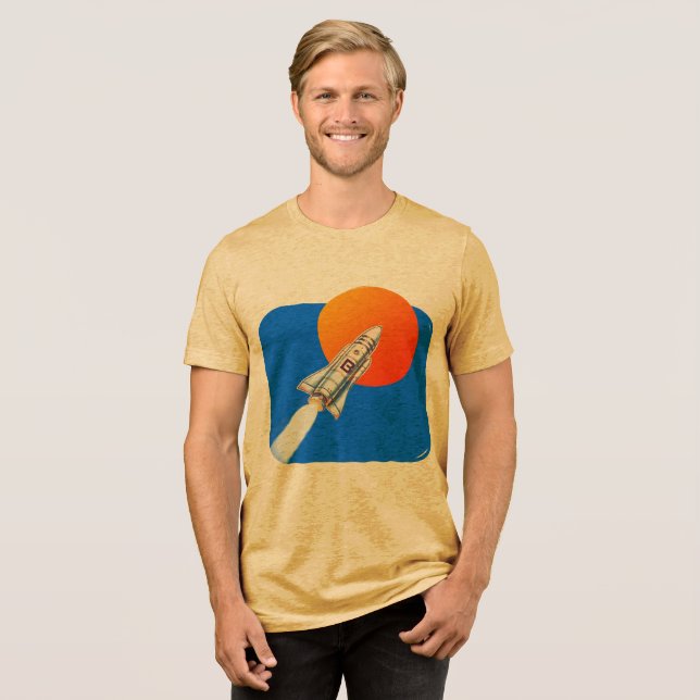 Rocket Graphic T-Shirt Tri-Blend Shirt (Framsida Full)