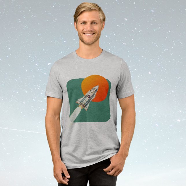 Rocket Graphic T-Shirt Tri-Blend Shirt (Skapare uppladdad)