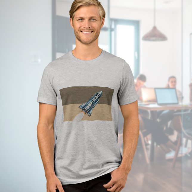 Rocket Graphic T-Shirt Tri-Blend Shirt (Skapare uppladdad)