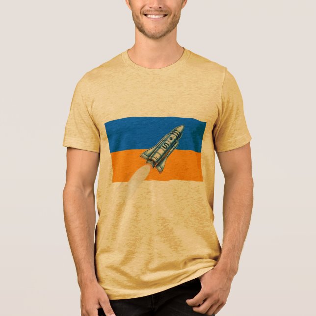 Rocket Graphic T-Shirt Tri-Blend Shirt (Framsida)