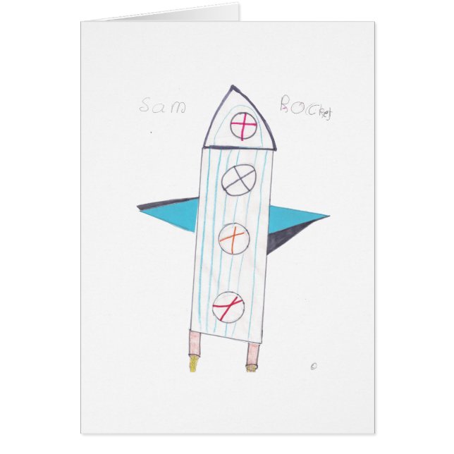 ROCKET HÄLSNINGSKORT (Framsidan)