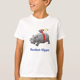 Rocket Hippo Birthday T Shirt